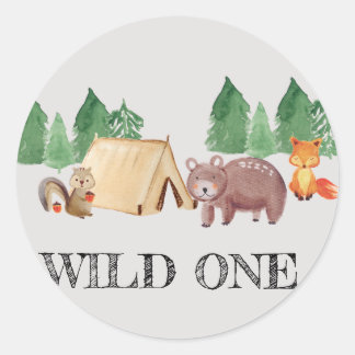 Woodland Wild ONE Ronde Sticker