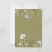 Woodland Wildflower Wreath Geboorte Baby Aankondig Kaart (Achterkant)