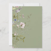 Woodland Wildflower Wreath Wedding Kaart (Achterkant)