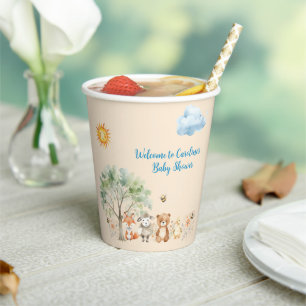 Woodland Wildlife Animals Baby shower Papieren bek Bekers