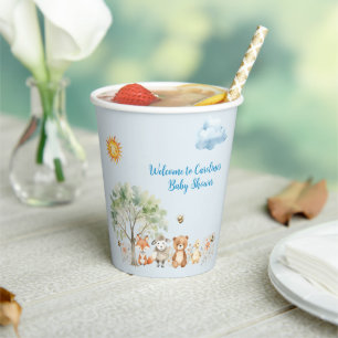 Woodland Wildlife Animals Baby shower Papieren bek Bekers
