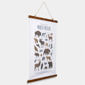 Woodland Wildlife Animals Kinder Room Nursery Deco Hangend Wandkleed (Gebogen)