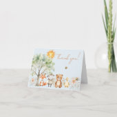 Woodland Wildlife Baby shower bedankkaart (Voorkant)