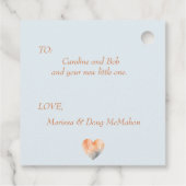 Woodland Wildlife Baby shower Gift Labels (Achterkant)