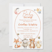Woodland Wildlife Baby shower Kaart (Voorkant)