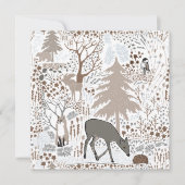 Woodland Wildlife Deer Fox Moose Groet of Blank Bedankkaart (Voorkant)