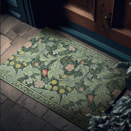 Woodland William Morris Green Floral Deurmat
