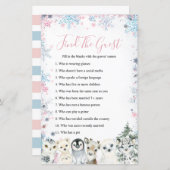 Woodland Winter Animal Artics Zoek het gastspel (Voorkant / Achterkant)