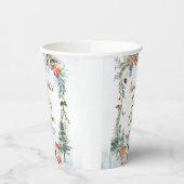 Woodland Winter Animal Forest Baby shower Papieren Bekers (Links)