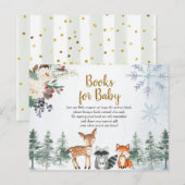 Woodland Winter Animal Forest Books for Baby Briefkaart (Voorkant / Achterkant)