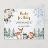 Woodland Winter Animal Forest Books for Baby Briefkaart (Voorkant)