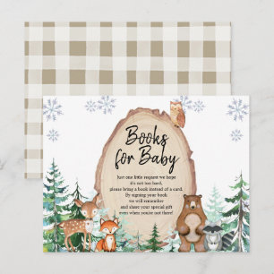 Woodland Winter Animal Forest Books for Baby Postc Briefkaart