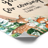 Woodland Winter Animals Bedankt voor je komst Poster (Hoek)