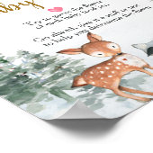 Woodland Winter Animals Forest Raad the Baby Food Poster (Hoek)