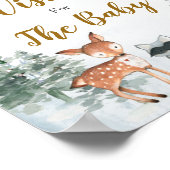 Woodland Winter Animals Forest Wishes for Baby Poster (Hoek)