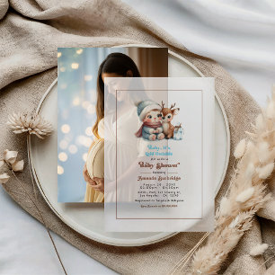 Woodland Winter Baby It's Cold Outside Baby Shower Vellum Uitnodigingen