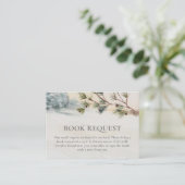 Woodland Winter Baby shower Boekaanvraag Informatiekaartje (Staand voorkant)