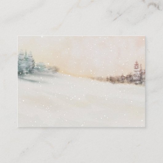 Woodland Winter Baby shower Boekaanvraag Informatiekaartje (Achterkant)