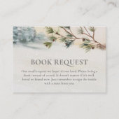 Woodland Winter Baby shower Boekaanvraag Informatiekaartje (Voorkant)