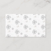 Woodland Winter Baby shower Diaper Raffle Informatiekaartje (Achterkant)