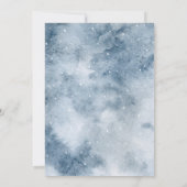 Woodland Winter Baby shower Meisje Uitnodigingsbos Kaart (Achterkant)