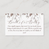 Woodland Winter Bloemen Boeken Baby shower aanvrag Informatiekaartje (Voorkant)