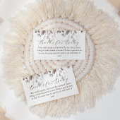 Woodland Winter Bloemen Boeken Baby shower aanvrag Informatiekaartje