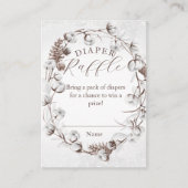 Woodland Winter Bloemenluier Raffle Baby shower Informatiekaartje (Voorkant)