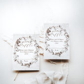 Woodland Winter Bloemenluier Raffle Baby shower Informatiekaartje