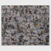 Woodland Winter Blue Spruce Pine Tree Cadeaupapier (Vlak)