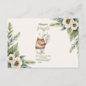 Woodland Winter Christmas Diapper Raffle Informatiekaartje (Voorkant)