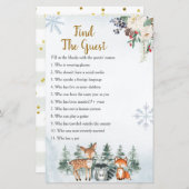 Woodland Winter Dierenbos Zoek het gastspel (Voorkant / Achterkant)