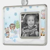 Woodland Winter Fairy Little Elf Photo Ornament (Links)