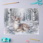 Woodland Winter Fawn Herten Tissuepapier (Craft)