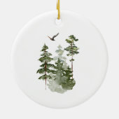 Woodland Winter Forest als Mr en Mrs. Keramisch Ornament (Achterkant)