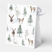 Woodland Winter Forest Baby shower Bedankdoosjes (Achterkant)