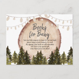 Woodland Winter Forest Books for Baby Briefkaart
