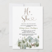 Woodland Winter Forest Geslacht onthullen Kaart (Voorkant)