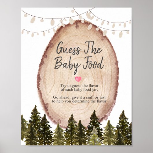 Woodland Winter Forest Raad the Baby Food Poster (Voorkant)
