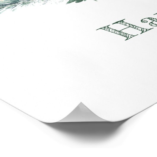 Woodland Winter Fox Pine Poster (Hoek)