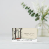 Woodland Winter Fox Wildlife Fotograaf Visitekaartje (Staand voorkant)