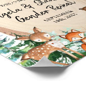 Woodland Winter Gender onthulling Animal Welkomstb Poster (Hoek)