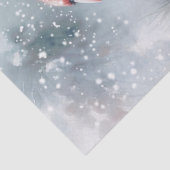 Woodland Winter Kardinaal Vogel Tissuepapier (Detail)