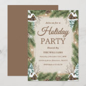 Woodland Winter Lodge Holiday Gathering Kaart (Voorkant / Achterkant)