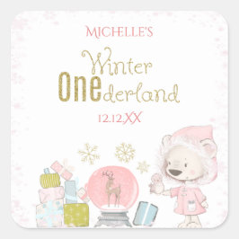 Woodland Winter Nederland Vierkante Sticker