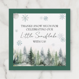 Woodland Winter ONEderland Favor Tags Bedankjes Labels