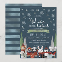 Woodland Winter Onederland First Birthday