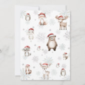 Woodland Winter ONEderland Kerstmis 1e verjaardag Kaart (Achterkant)