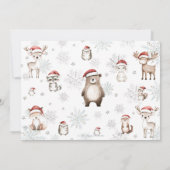 Woodland Winter ONEderland Kerstmis 1e verjaardag Kaart (Achterkant)