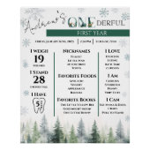 Woodland Winter ONEderland Mijlpalen Poster (Voorkant)